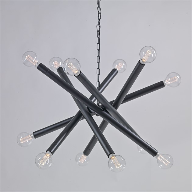 Armatur 6-armad svart 65*65